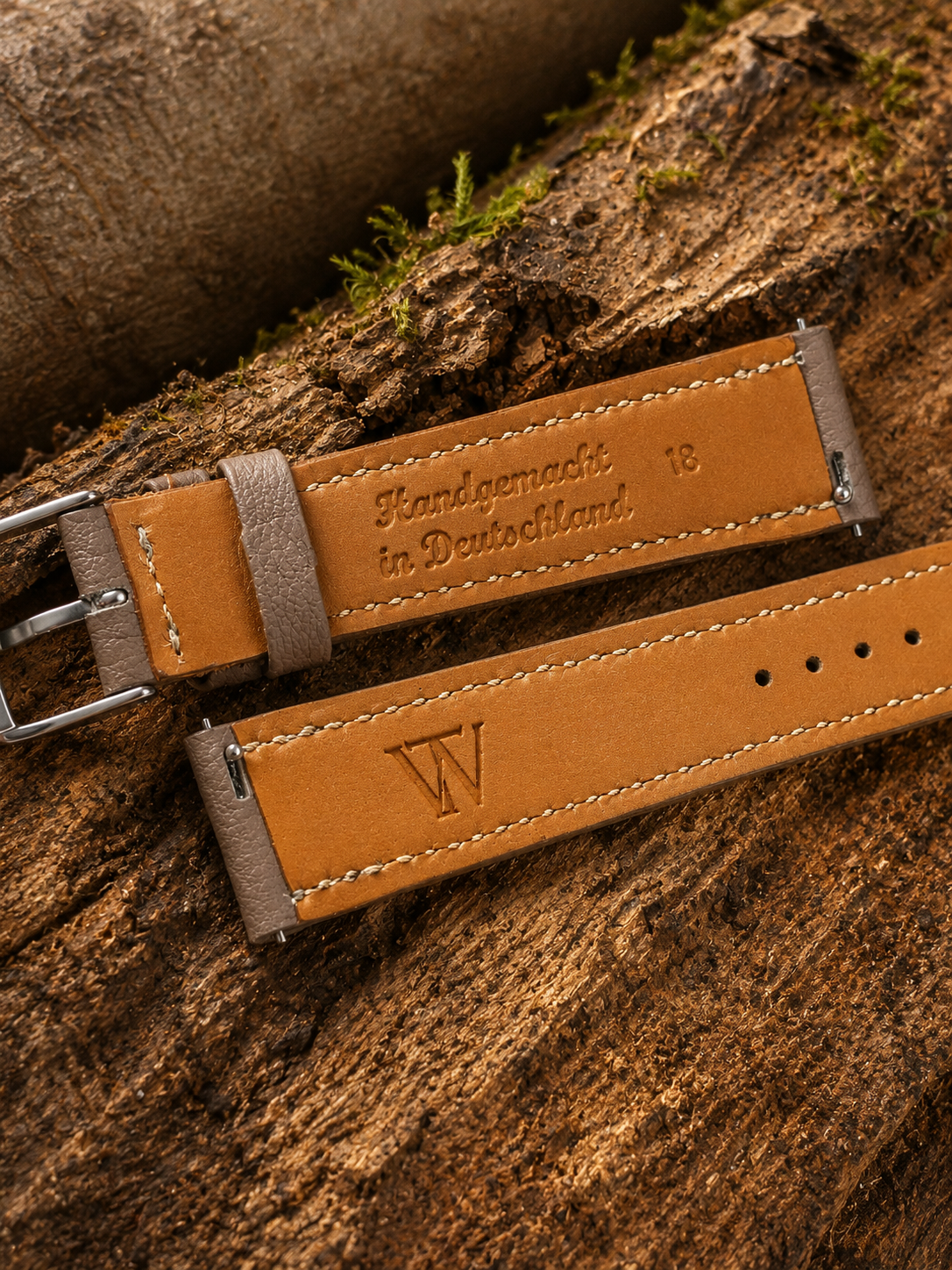 Kalbsleder Uhrenarmband Cambridge - Taupe