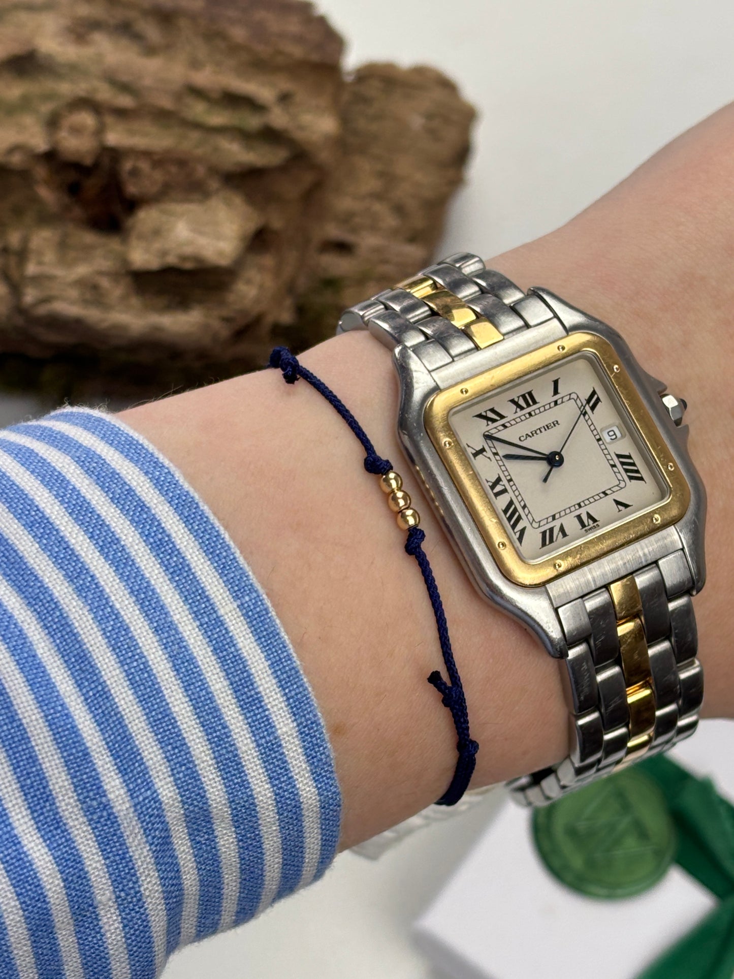 Adelsband in Royal Blue mit Gelbgold