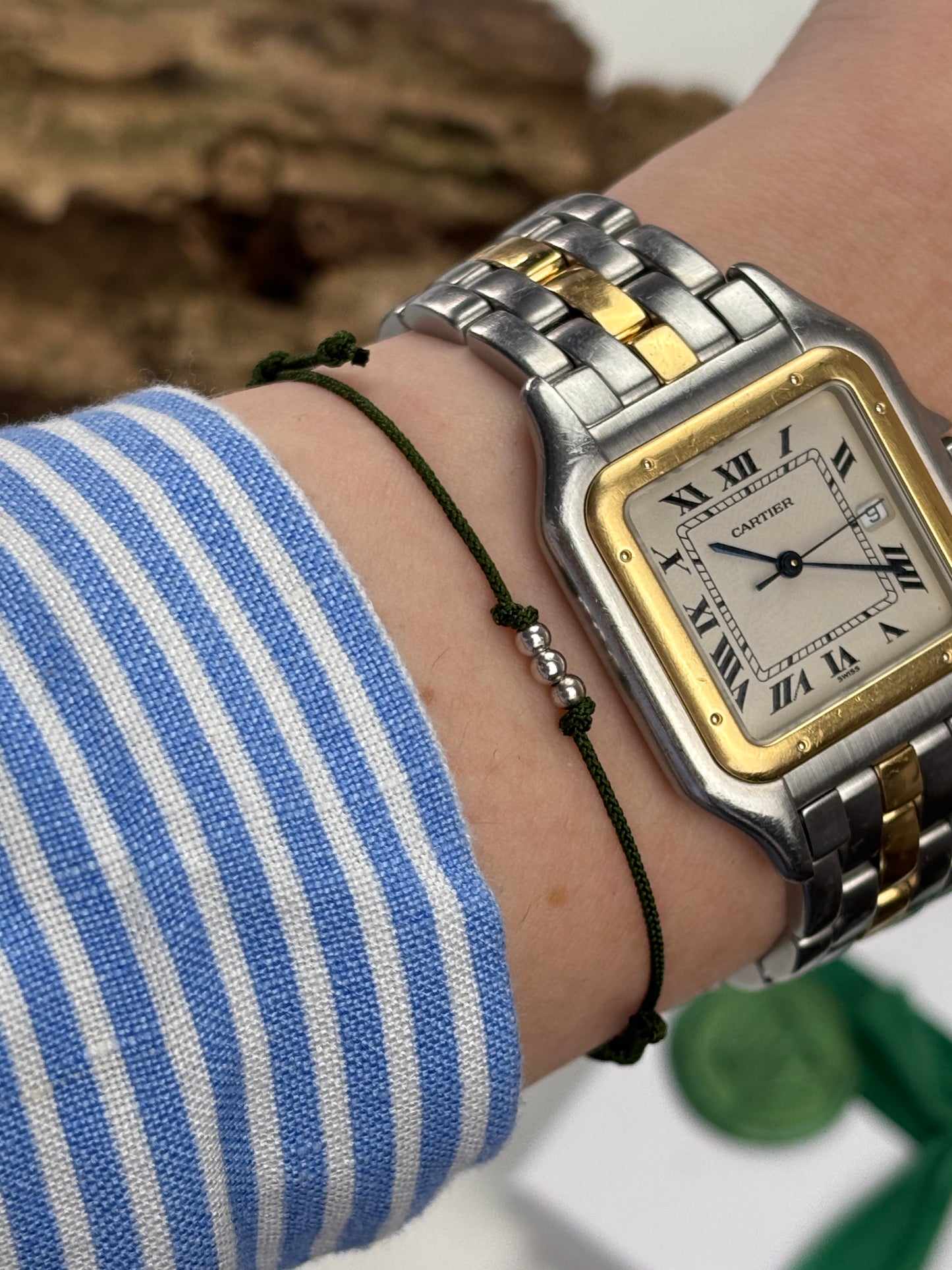 Adelsband in Royal Green mit Weißgold