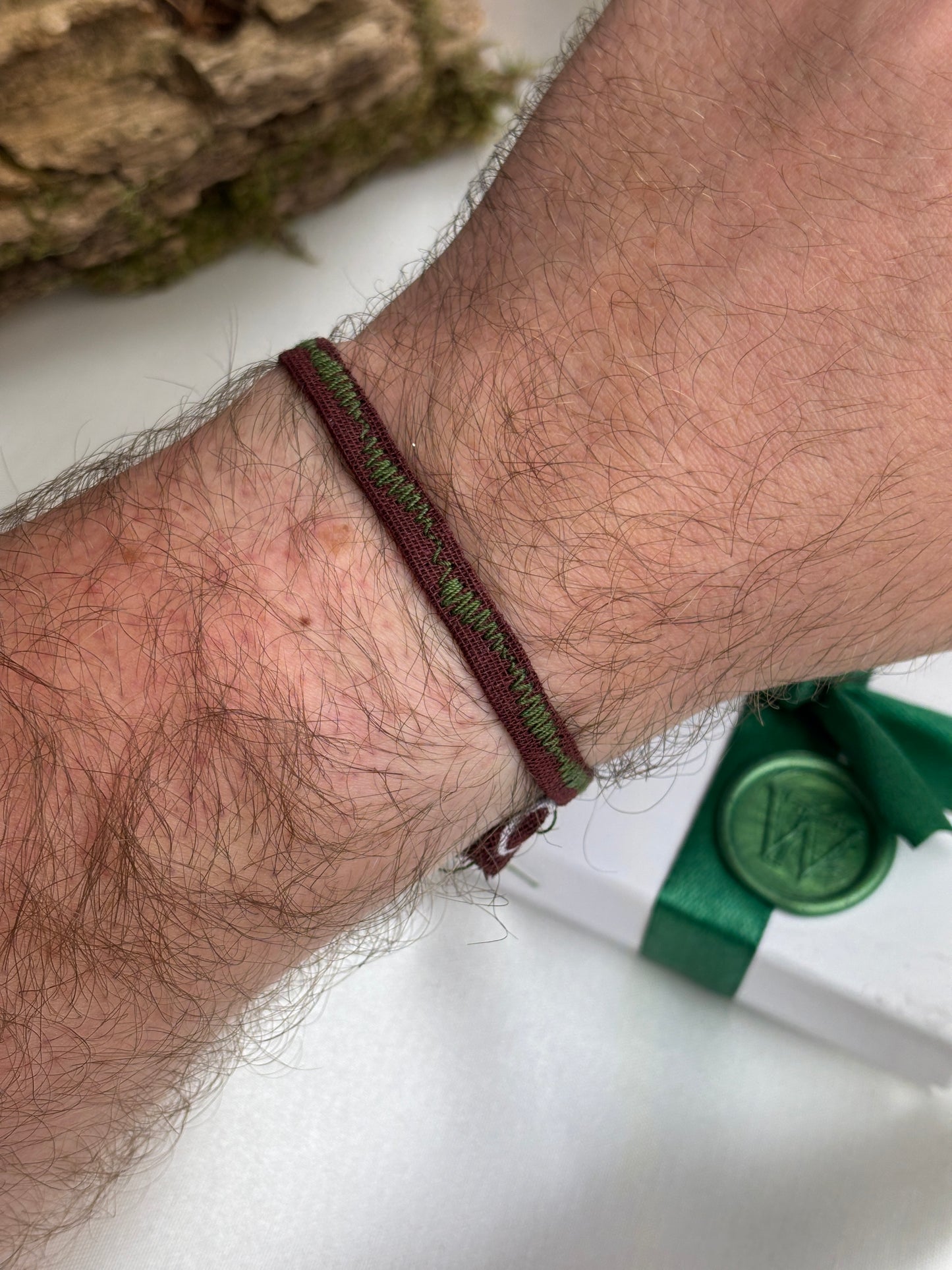 Bandana-Bracelete Cedar Brown/Royal Green