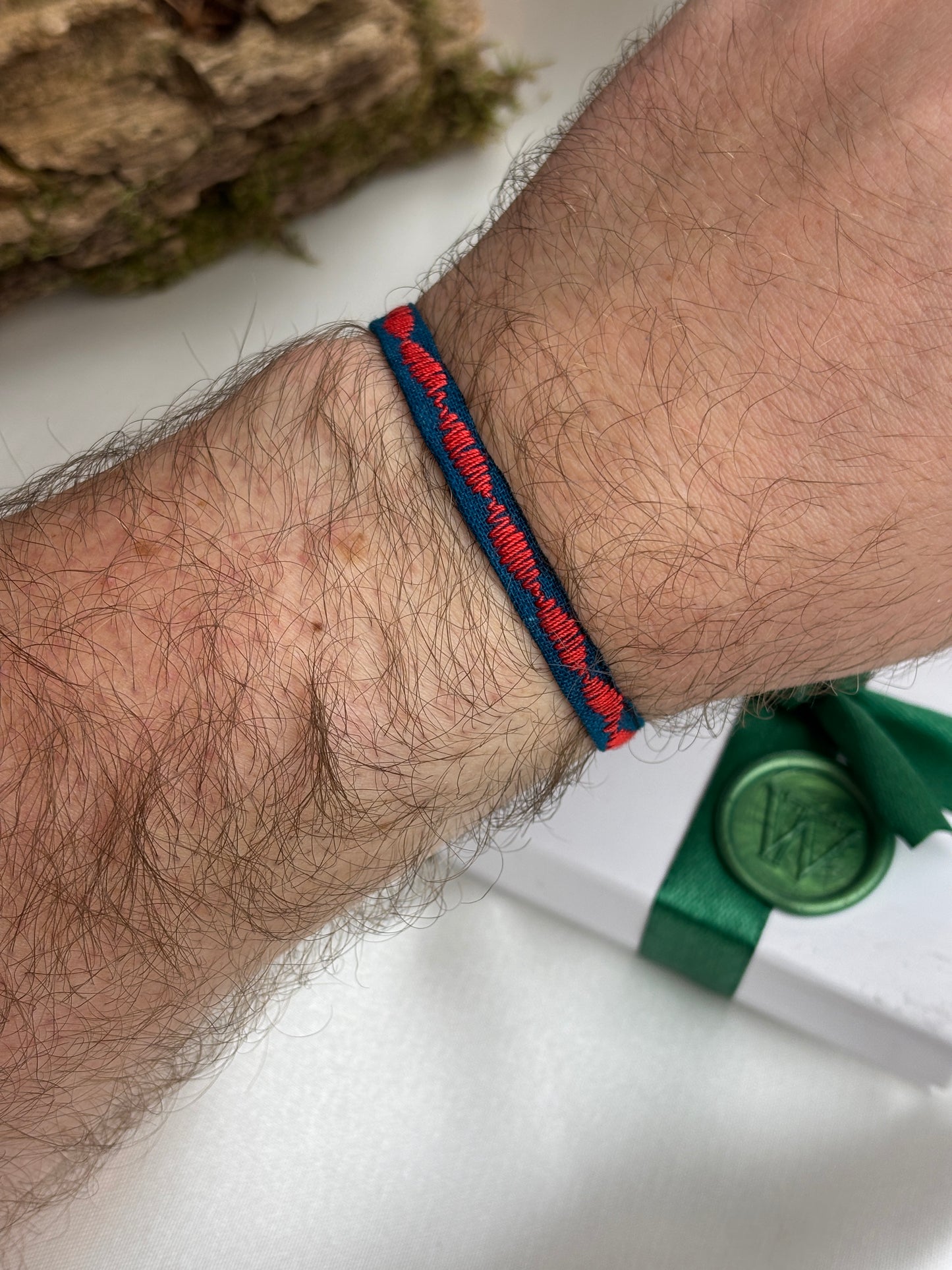 Bandana-Bracelete Asagi Blue/Gentry Red