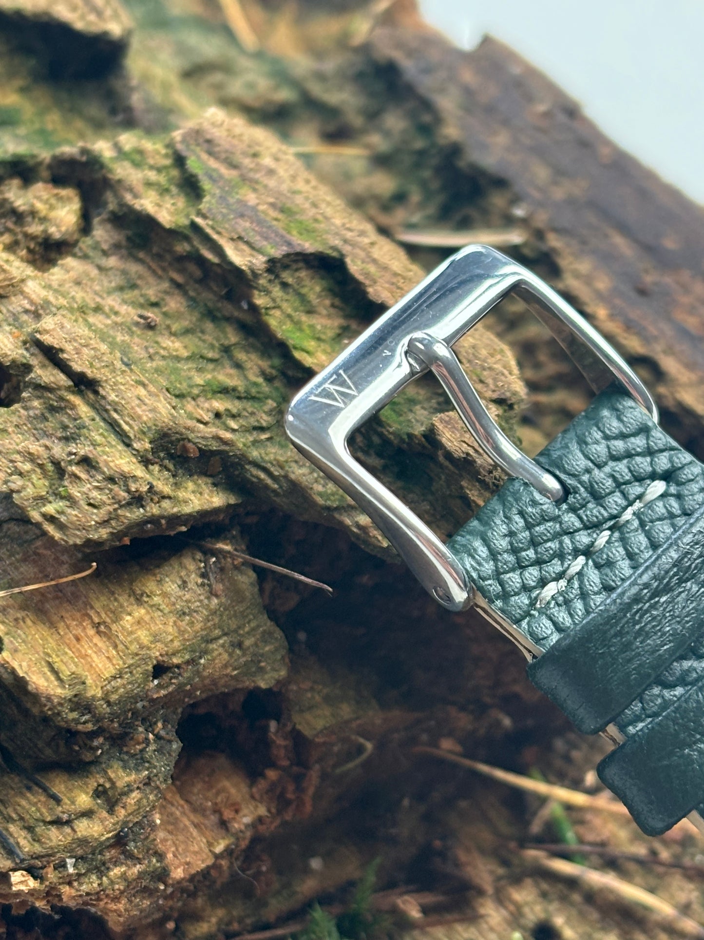 Kalbsleder Uhrenarmband Oxford | Tannengrün
