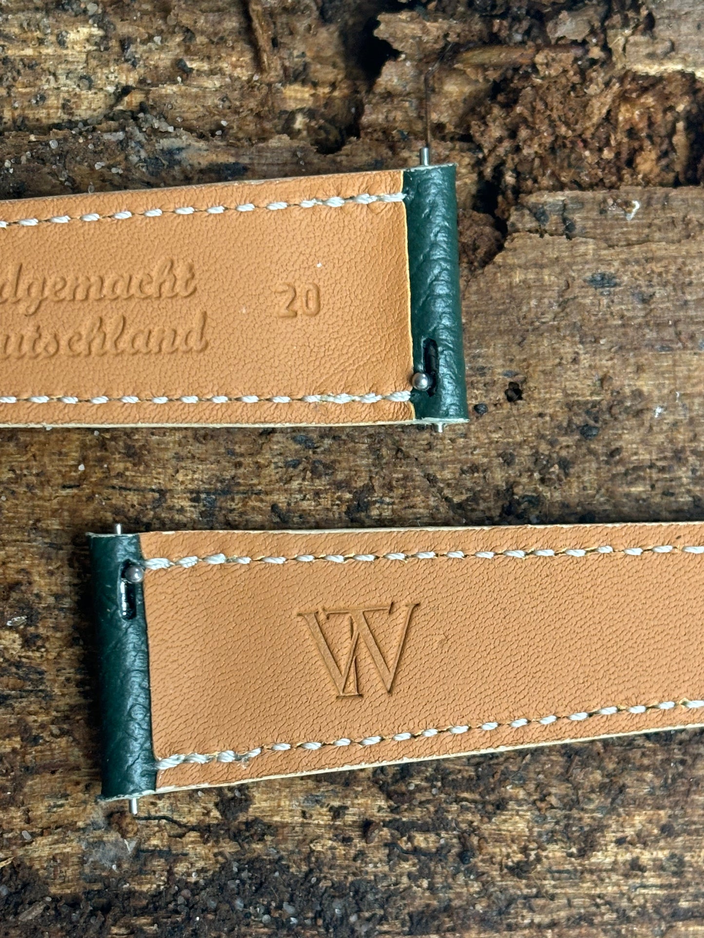 Kalbsleder Uhrenarmband Oxford | Tannengrün