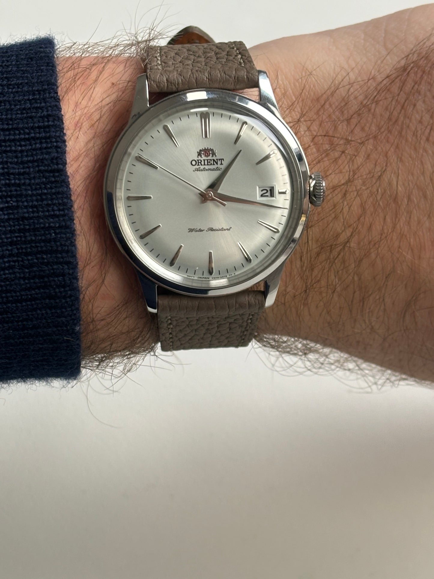 Kalbsleder Uhrenarmband Cambridge | Taupe