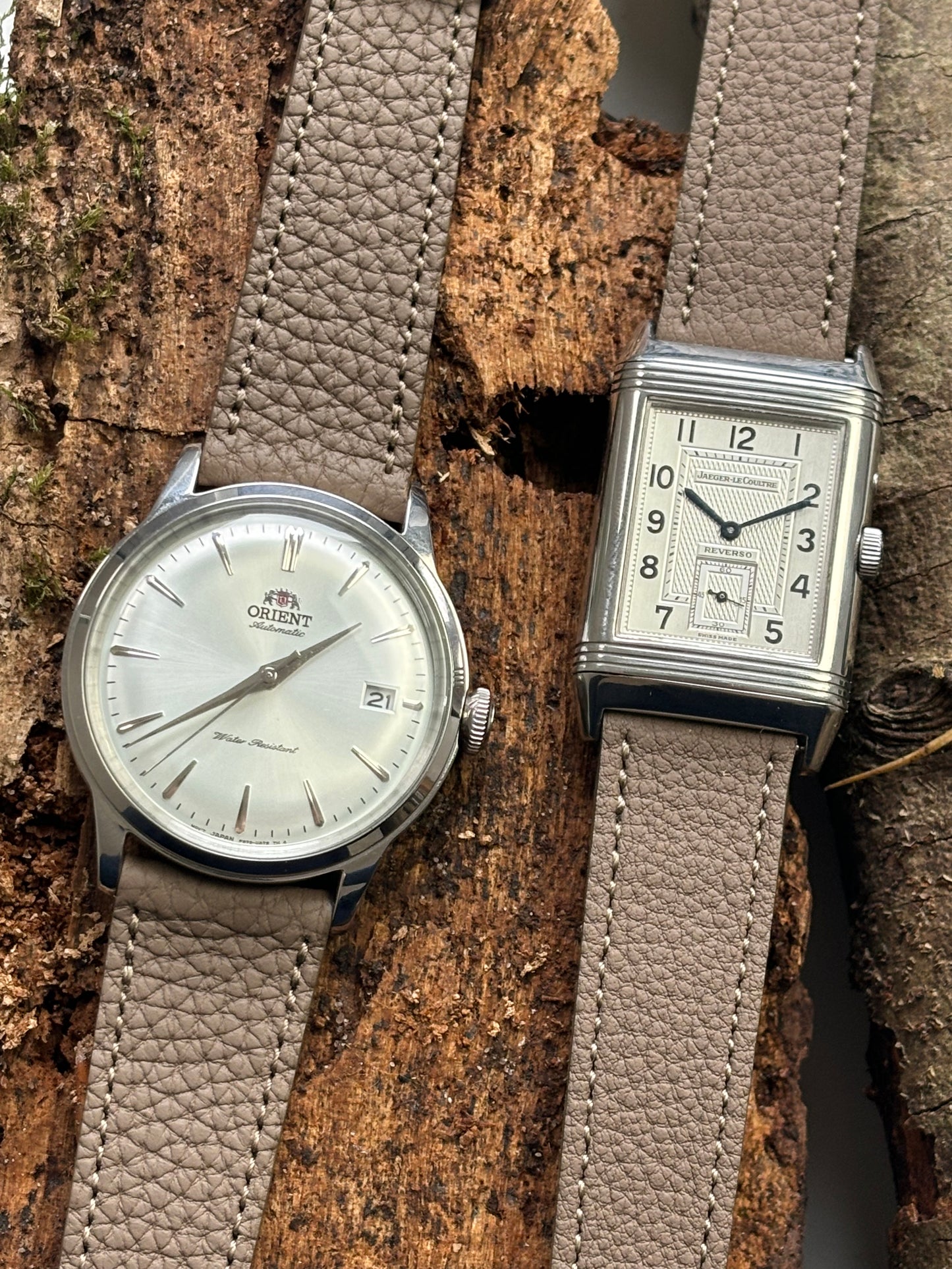 Kalbsleder Uhrenarmband Cambridge | Taupe