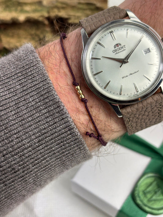 Adelsband in Supreme Burgundy mit Gelbgold