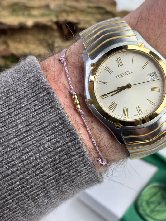 Adelsband in Duchess Rose mit Gelbgold