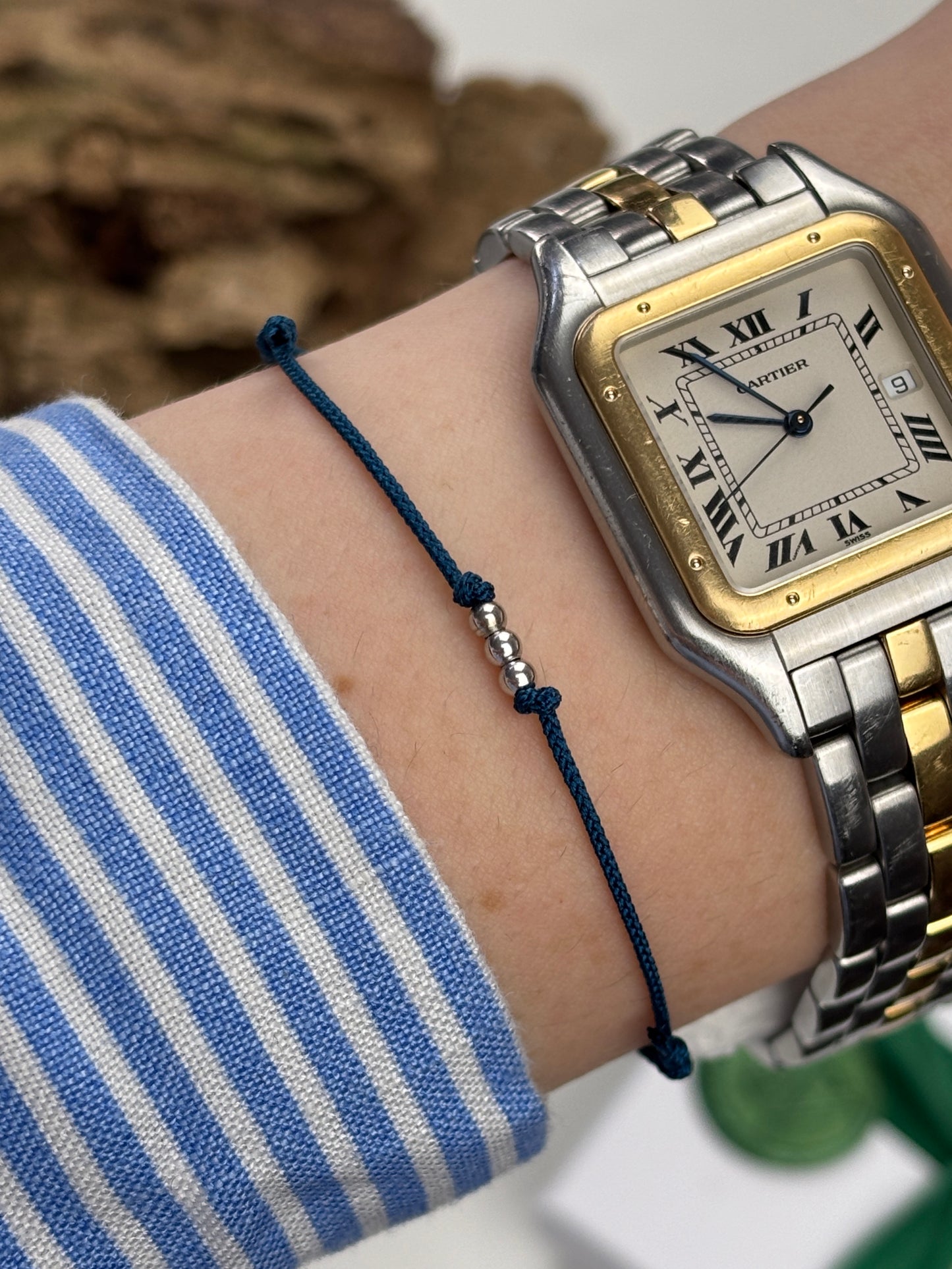 Adelsband in Asagi Blue mit Weißgold