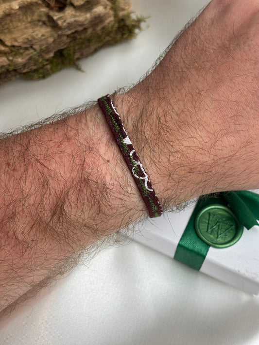 Bandana-Bracelete Cedar Brown/Royal Green