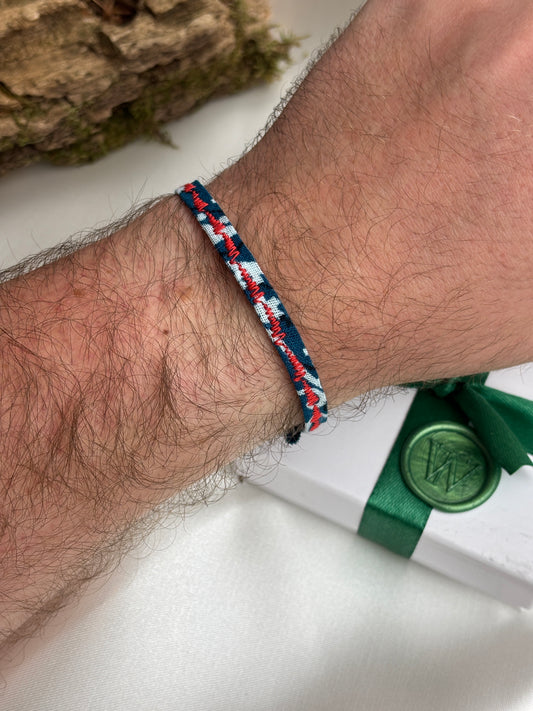 Bandana-Bracelete Asagi Blue/Gentry Red