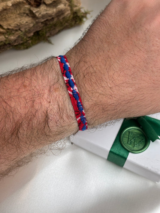 Bandana-Bracelete Gentry Red/Royal Blue