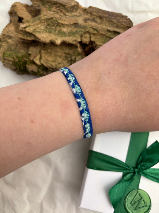 Bandana-Bracelet Navy/Aqua