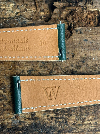 Kalbsleder Uhrenarmband Oxford - Tannengrün