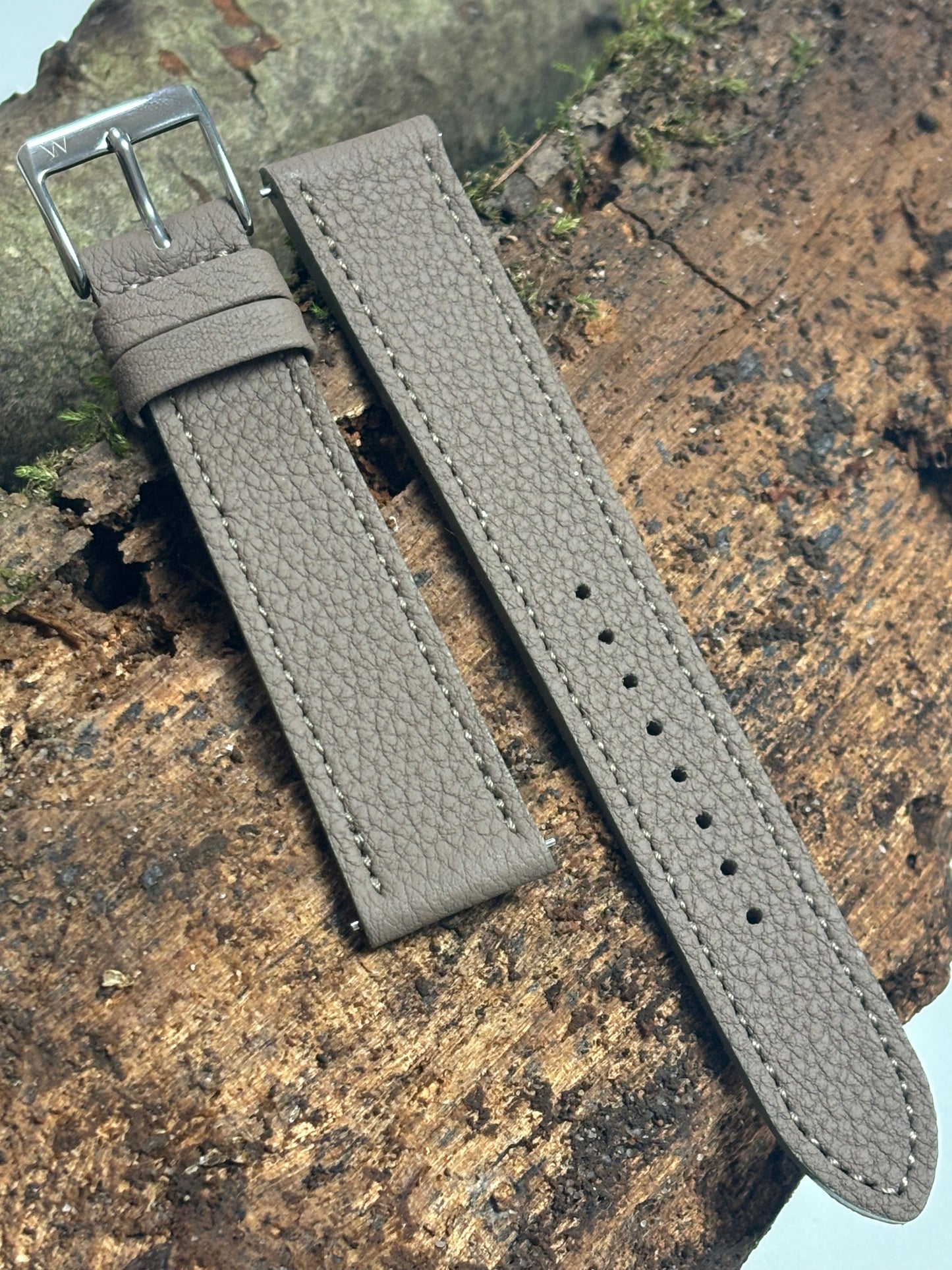 Kalbsleder Uhrenarmband Cambridge | Taupe