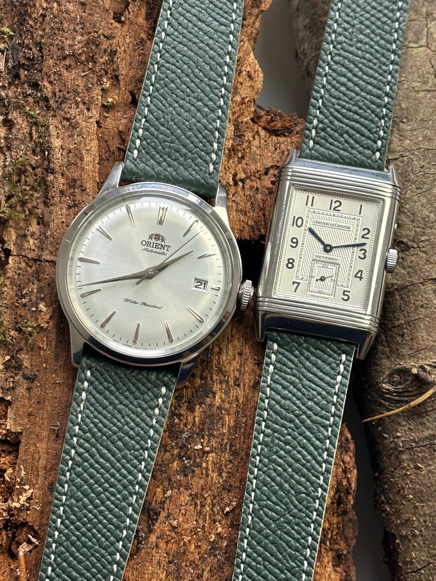 Kalbsleder Uhrenarmband Oxford | Tannengrün