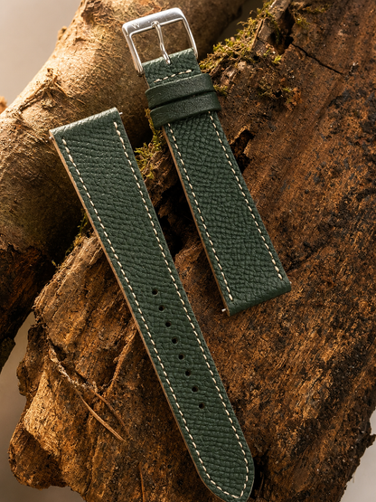 Kalbsleder Uhrenarmband Oxford - Tannengrün
