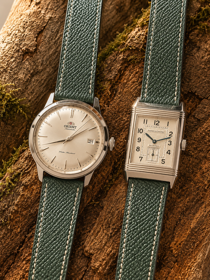 Kalbsleder Uhrenarmband Oxford - Tannengrün