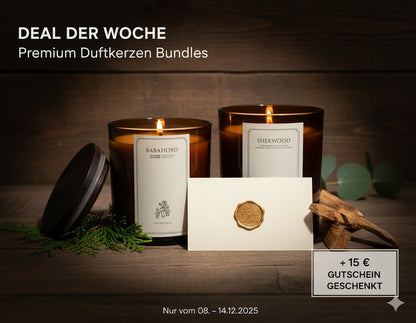 Deal der Woche 08.-14.12: 300g & 640g Fine Woods Duftkerzen Bundle